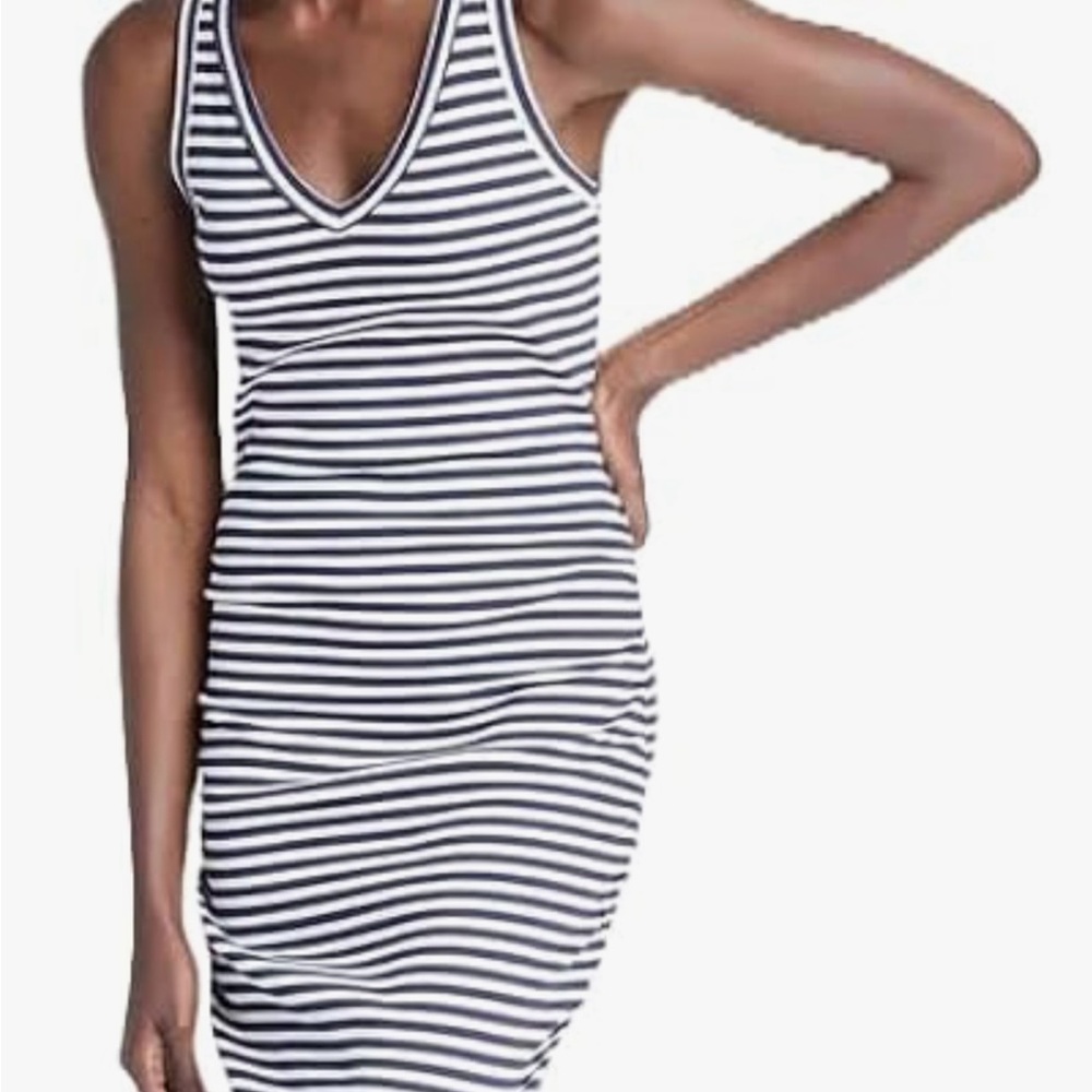 A New Day Women’s  Rib Knit Dress with ruched sides Small